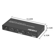 FJGEAR FJ-401HK Splitter video KVM HDMI a 4 porte con telecomando IR, FJ-401HK