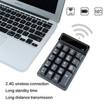 K3 19 tasti 2.4G Wireless Mini tastiera digitale tastiera per macchinari di sospensione, K3 (Black)