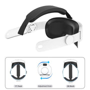 Per Oculus/Meta Quest 3 VR Fascia per la testa regolabile per cuffie Elite, Elite Headset White, Elite Headset Black