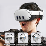 Per Oculus/Meta Quest 3 VR Fascia per la testa regolabile per cuffie Elite, Elite Headset White, Elite Headset Black