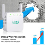 Amplificatore Wi-Fi 2.4G 300M Ripetitore WiFi a lungo raggio Ripetitore di segnale wireless, US Plug White, EU Plug White, UK Plug White, US Plug Black, EU Plug Black, UK Plug Black