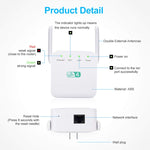 Amplificatore Wi-Fi 2.4G 300M Ripetitore WiFi a lungo raggio Ripetitore di segnale wireless, US Plug White, EU Plug White, UK Plug White, US Plug Black, EU Plug Black, UK Plug Black