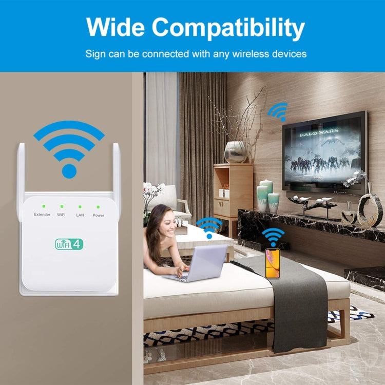 Amplificatore Wi-Fi 2.4G 300M Ripetitore WiFi a lungo raggio Ripetitore di segnale wireless, US Plug White, EU Plug White, UK Plug White, US Plug Black, EU Plug Black, UK Plug Black