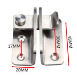 Chiusura per porta scorrevole in acciaio inossidabile, senza chiusura a punzone, con vite, Small Left Open, Small Right Open, Large Left Open, Large Right Open