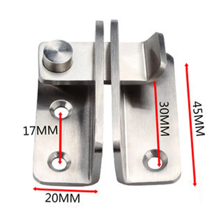 Chiusura per porta scorrevole in acciaio inossidabile, senza chiusura a punzone, con vite, Small Left Open, Small Right Open, Large Left Open, Large Right Open