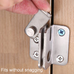 Chiusura per porta scorrevole in acciaio inossidabile, senza chiusura a punzone, con vite, Small Left Open, Small Right Open, Large Left Open, Large Right Open