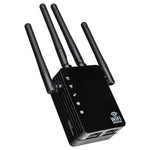 Ripetitore WiFi Range Extender WiFi 5G/2.4G 1200Mbps con 2 porte Ethernet, US Plug Black, EU Plug White, EU Plug Black, US Plug White