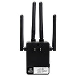 Ripetitore WiFi Range Extender WiFi 5G/2.4G 1200Mbps con 2 porte Ethernet, US Plug Black, EU Plug White, EU Plug Black, US Plug White