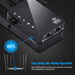 Ripetitore WiFi Range Extender WiFi 5G/2.4G 1200Mbps con 2 porte Ethernet, US Plug Black, EU Plug White, EU Plug Black, US Plug White