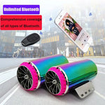 Simulatore di tubo di scarico audio con rivestimento colorato per subwoofer per moto, 12V