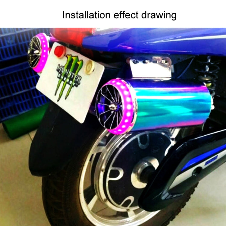Simulatore di tubo di scarico audio con rivestimento colorato per subwoofer per moto, 12V