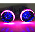 Simulatore di tubo di scarico audio con rivestimento colorato per subwoofer per moto, 12V