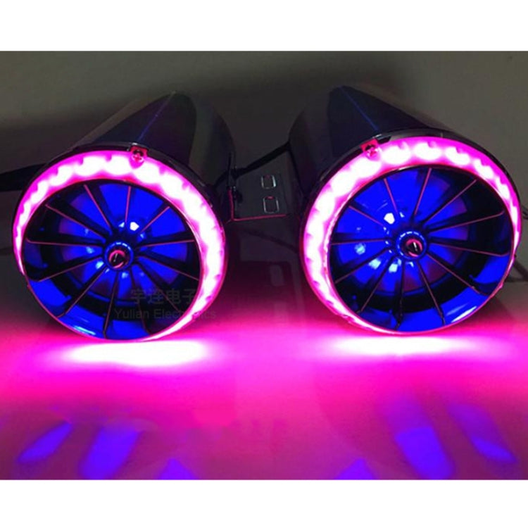 Simulatore di tubo di scarico audio con rivestimento colorato per subwoofer per moto, 12V