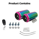 Simulatore di tubo di scarico audio con rivestimento colorato per subwoofer per moto, 12V