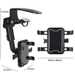 Supporto per cellulare multifunzione per cruscotto con morsetto per visiera parasole per auto