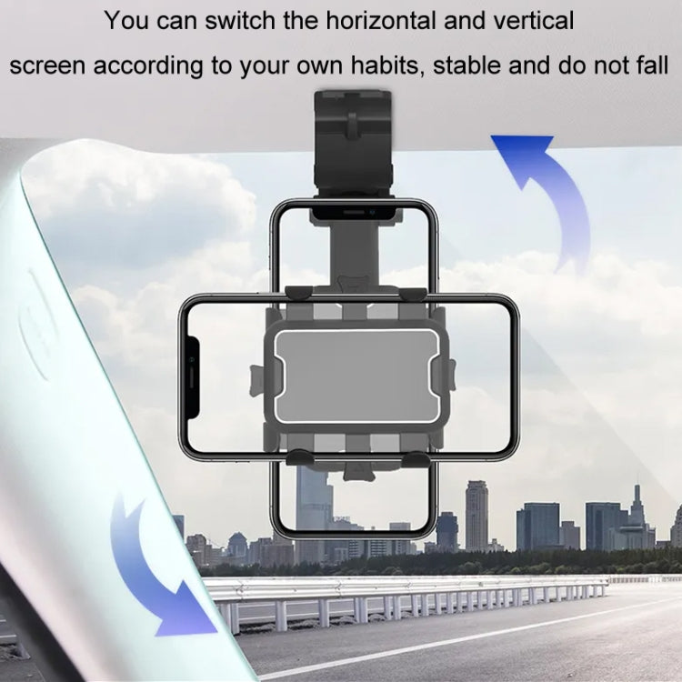 Supporto per cellulare multifunzione per cruscotto con morsetto per visiera parasole per auto
