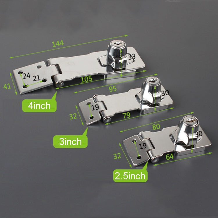 Gancio senza foro con chiusura a cerniera, serratura per porta della cassettiera con chiave in ferro, 2.5 inch Interlocking, 2.5 inch Non-Interlocking, 3 inch Interlocking, 3 inch Non-Interlocking, 4 inch Interlocking, 4 inch Non-Interlocking
