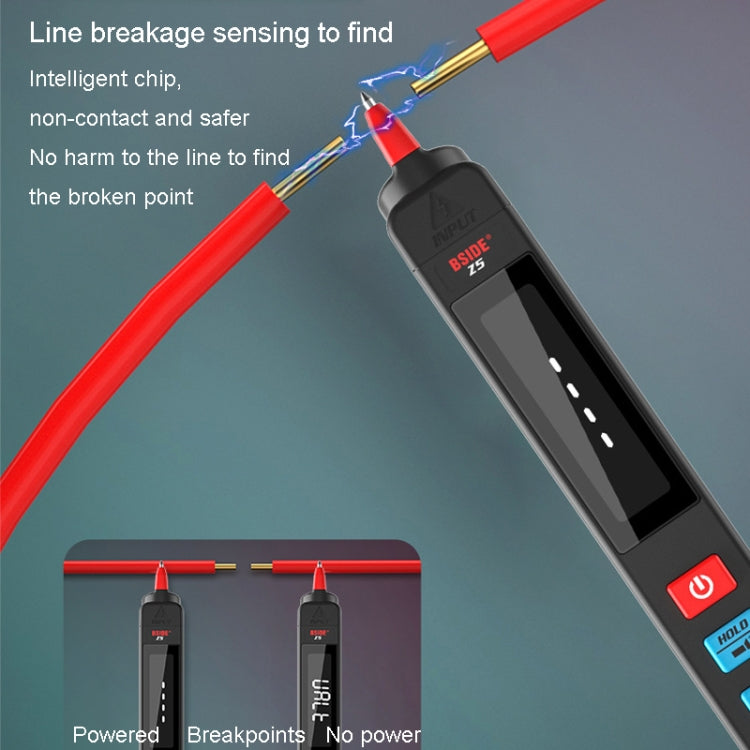 BSIDE Z5 Multimetro Smart Pen Retroilluminazione LCD 6000 conteggi Rilevatore automatico di tensione, Z5
