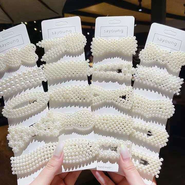5 pezzi/set fermagli per capelli con perle set fermagli per capelli grandi perni barrette accessori per capelli per ragazze da donna