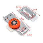 Raccordi per pulegge per porte scorrevoli per armadi Accessori per porte scorrevoli silenziose con 8 viti, Pulley