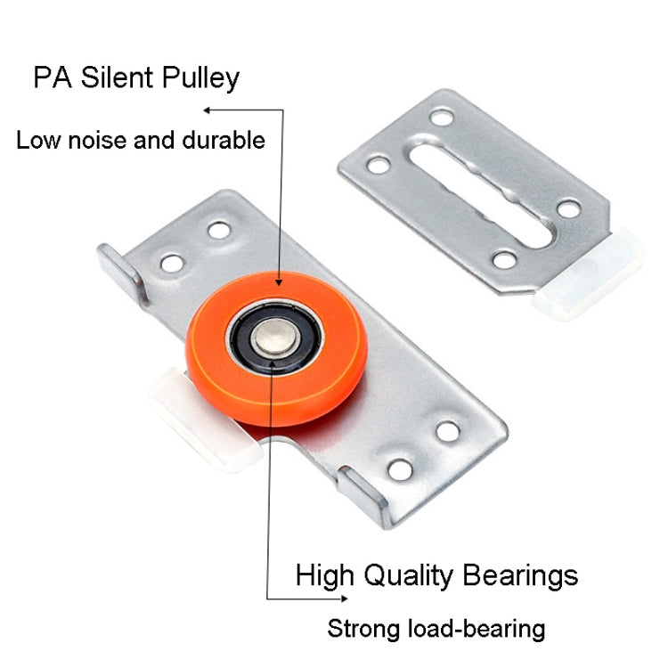 Raccordi per pulegge per porte scorrevoli per armadi Accessori per porte scorrevoli silenziose con 8 viti, Pulley