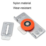 Raccordi per pulegge per porte scorrevoli per armadi Accessori per porte scorrevoli silenziose con 8 viti, Pulley