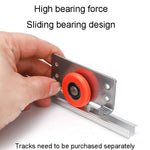 Raccordi per pulegge per porte scorrevoli per armadi Accessori per porte scorrevoli silenziose con 8 viti, Pulley