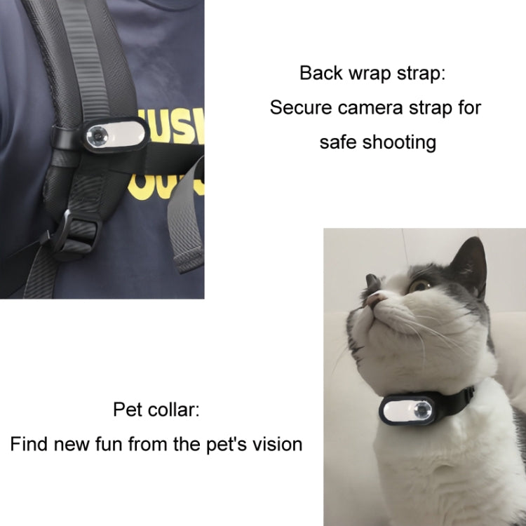 Fotocamera HD portatile con collare in silicone per animali