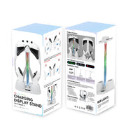 Staffa di stoccaggio base di ricarica per occhiali Oculus/Meta Quest 3 VR con luce RGB fredda, Charging Base