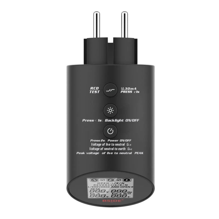 BSIDE ASTS Analizzatore di Circuiti Plug Power Tester