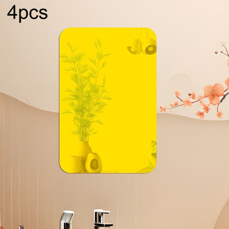Modelli ad angolo tondo Specchio acrilico rettangolare Adesivi murali stereo Decorazione domestica Specchio morbido, 4pcs 15cm x 10cm, 4pcs 20cm x 13cm, 4pcs 30cm x 20cm, 4pcs 42cm x 27cm