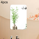 Modelli ad angolo tondo Specchio acrilico rettangolare Adesivi murali stereo Decorazione domestica Specchio morbido, 4pcs 15cm x 10cm, 4pcs 20cm x 13cm, 4pcs 30cm x 20cm, 4pcs 42cm x 27cm