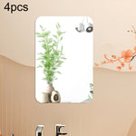 Modelli ad angolo tondo Specchio acrilico rettangolare Adesivi murali stereo Decorazione domestica Specchio morbido, 4pcs 15cm x 10cm, 4pcs 20cm x 13cm, 4pcs 30cm x 20cm, 4pcs 42cm x 27cm