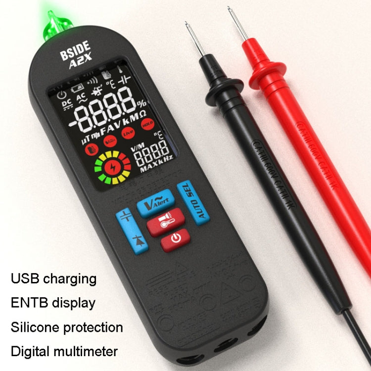 Multimetro digitale portatile BSIDE A2X con ricarica USB-C