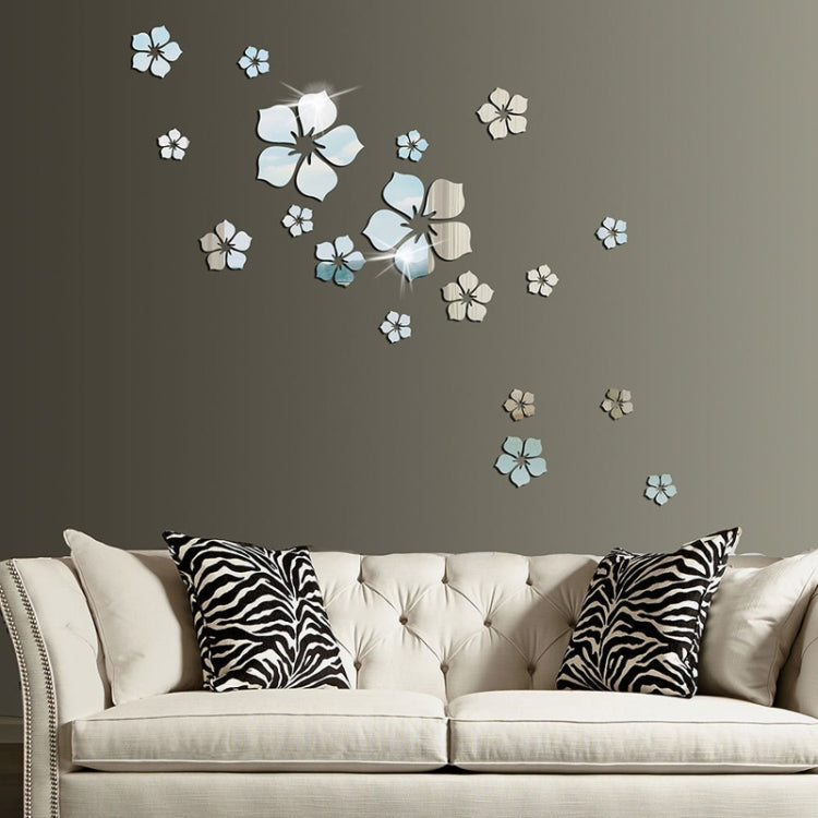 18 pz/set acrilico fiore di ciliegio specchio adesivo da parete soggiorno camera da letto sfondo decorazione della parete, Cherry Blossom