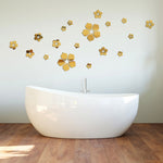 18 pz/set acrilico fiore di ciliegio specchio adesivo da parete soggiorno camera da letto sfondo decorazione della parete, Cherry Blossom