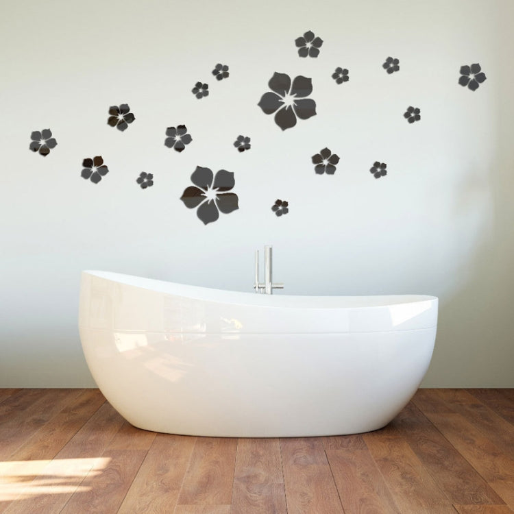 18 pz/set acrilico fiore di ciliegio specchio adesivo da parete soggiorno camera da letto sfondo decorazione della parete, Cherry Blossom