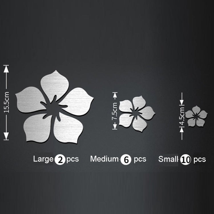 18 pz/set acrilico fiore di ciliegio specchio adesivo da parete soggiorno camera da letto sfondo decorazione della parete, Cherry Blossom