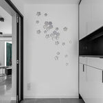 18 pz/set acrilico fiore di ciliegio specchio adesivo da parete soggiorno camera da letto sfondo decorazione della parete, Cherry Blossom