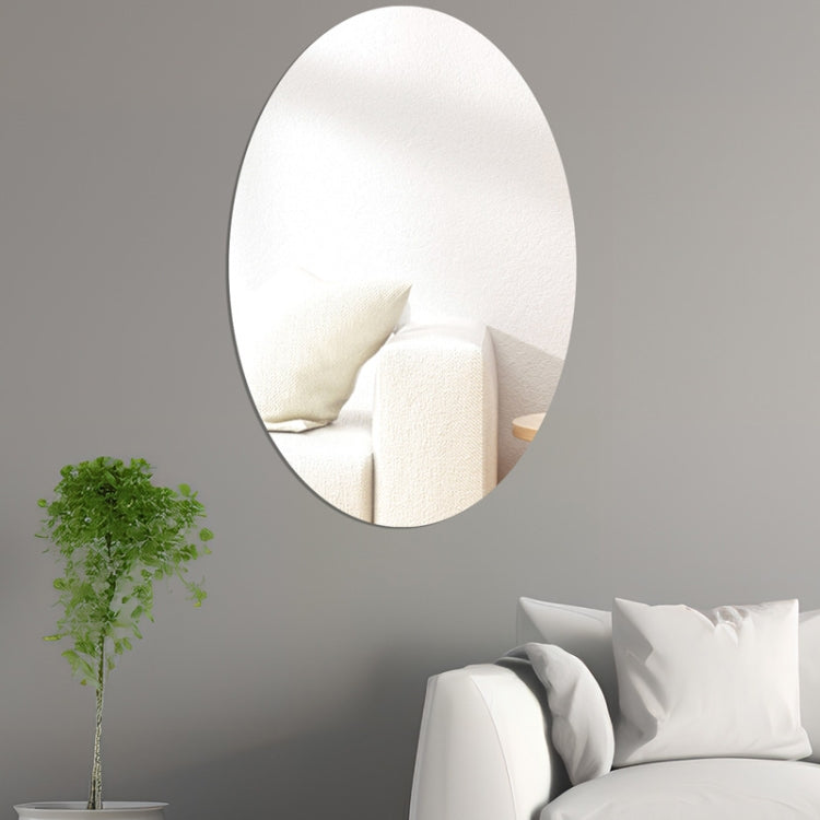 Specchio acrilico ovale Adesivi murali stereo Decorazione domestica Specchio morbido, 15cm x 10cm, 20cm x 13cm, 30cm x 20cm, 42cm x 27cm