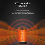 Riscaldatore PTC da tavolo 1500W con touch screen e telecomando