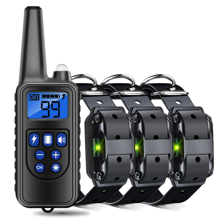 Collare vibrante antidisturbo intelligente per addestramento cani Stop Barker con telecomando da 800 m, With 1 Collar, With 2 Collars, With 3 Collars