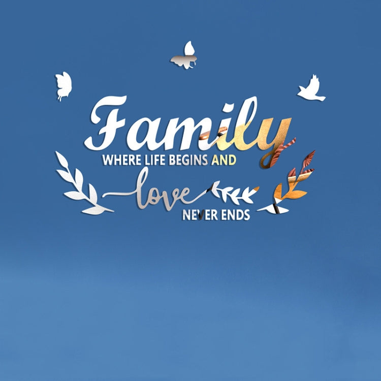 Adesivi murali specchio stereoscopico acrilico Familylove Specchio morbido decorativo autoadesivo per la casa, Familylove
