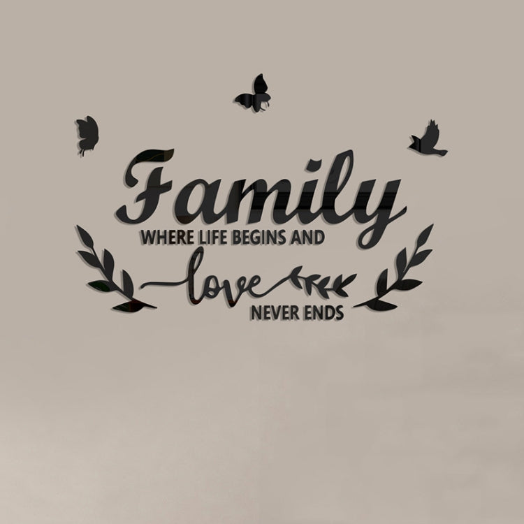 Adesivi murali specchio stereoscopico acrilico Familylove Specchio morbido decorativo autoadesivo per la casa, Familylove