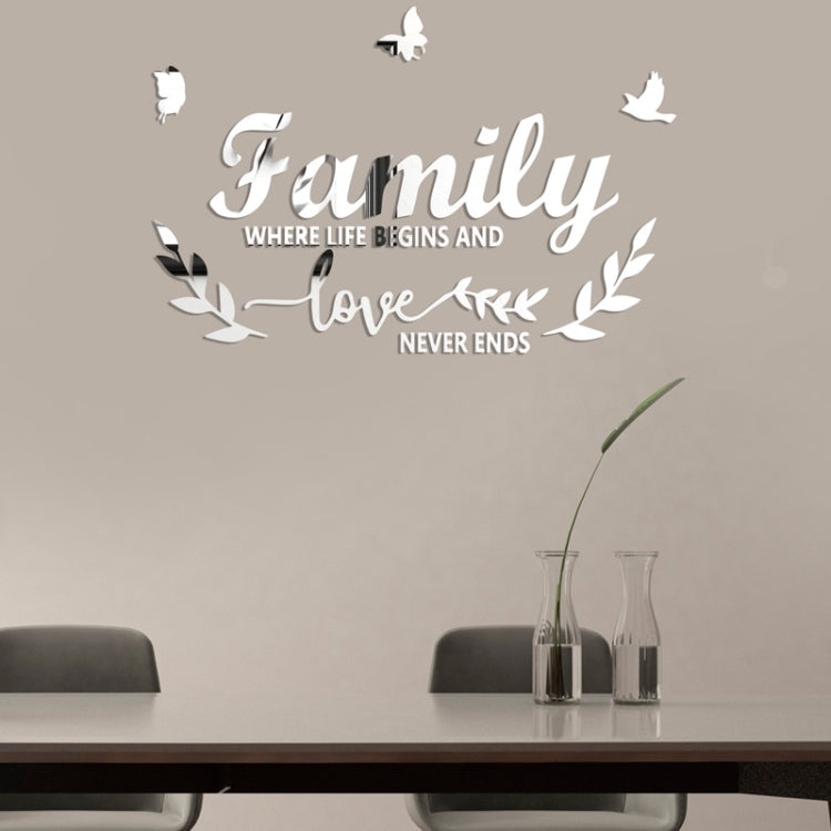 Adesivi murali specchio stereoscopico acrilico Familylove Specchio morbido decorativo autoadesivo per la casa, Familylove