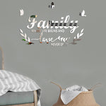 Adesivi murali specchio stereoscopico acrilico Familylove Specchio morbido decorativo autoadesivo per la casa, Familylove