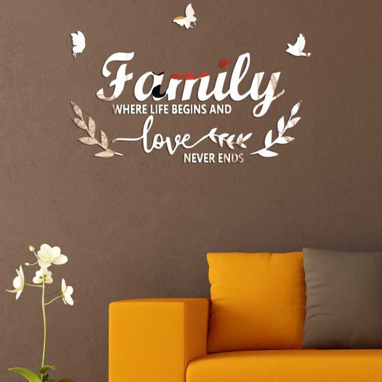 Adesivi murali specchio stereoscopico acrilico Familylove Specchio morbido decorativo autoadesivo per la casa, Familylove