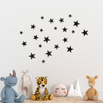 20 pezzi/set adesivi murali stereo a specchio con stelle acriliche, decorazione domestica, specchio morbido, Stars