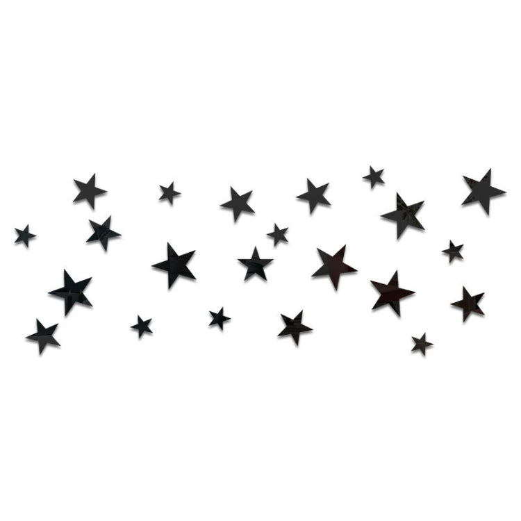 20 pezzi/set adesivi murali stereo a specchio con stelle acriliche, decorazione domestica, specchio morbido, Stars