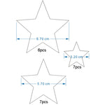 20 pezzi/set adesivi murali stereo a specchio con stelle acriliche, decorazione domestica, specchio morbido, Stars